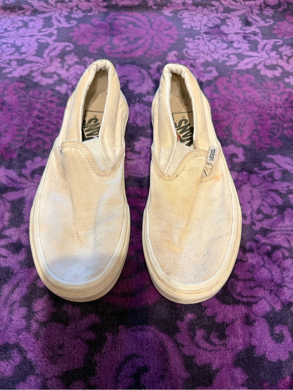 Vans Slip-On Sneakers in Off-White